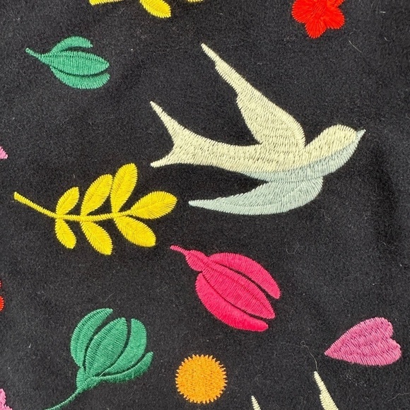 Boden Fenella Rainbow Floral Bird Embroidered Skirt Size 4 - Picture 8 of 12